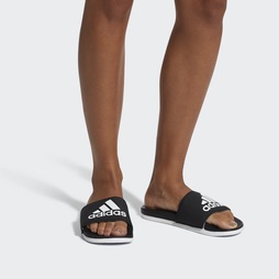 Adidas Adilette Cloudfoam Plus Logo Női Akciós Cipők - Fekete [D37284]